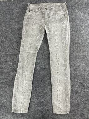 Gang Jeans Womens 8 Gray Skinny Denim Pants Handmade Stretch NEW N128